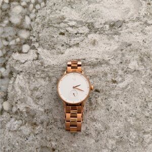 MVMT Gold Watch with White Face